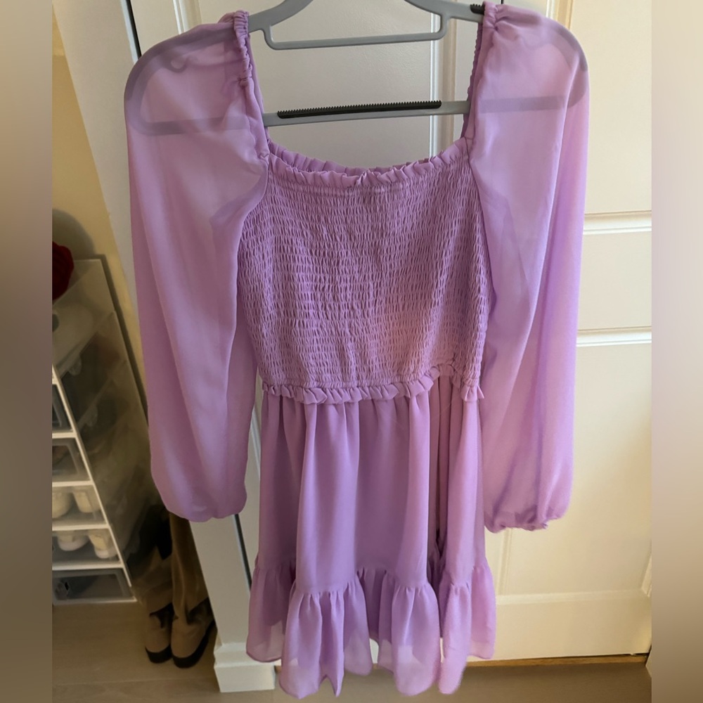 1.state square neck purple dress